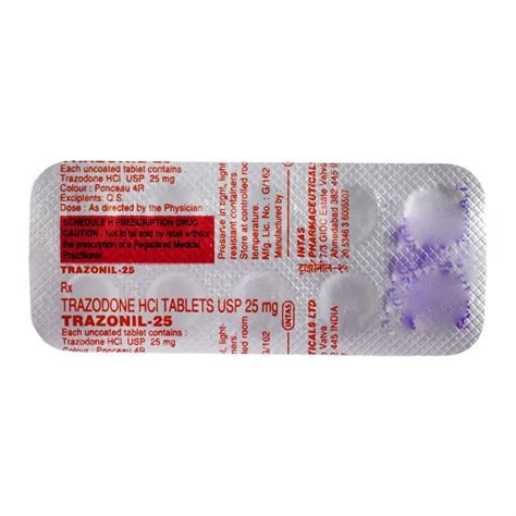 Trazodone Mg Tablets Trazonil At Rs Stripe Trazodone