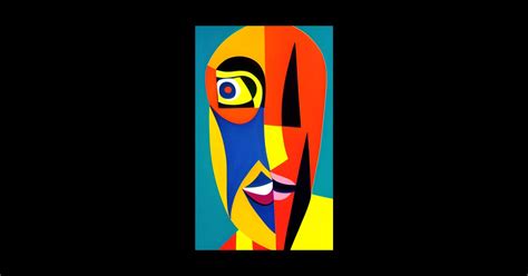 Drunk Nude In Oil Cubism Sticker TeePublic