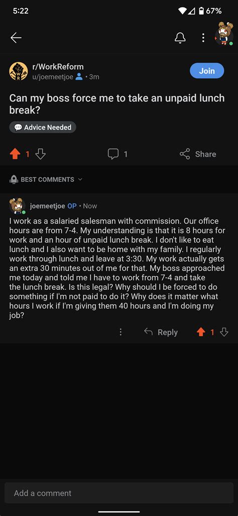 Can management force you to take your full hour lunch even if you work