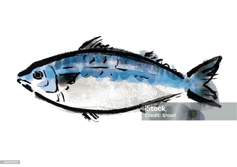 Clip Art Of Handwritten Japanesestyle Brush Illustration Of Fish