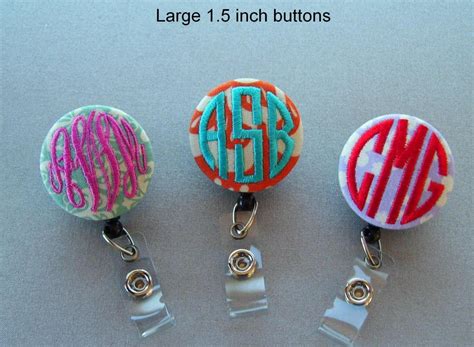 Personalized Monogrammed Embroidered Badge Reel Name Badge