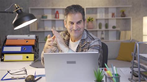 Successful And Confident Mature Man Looking At Camera And Giving Confidence Mature Man Working