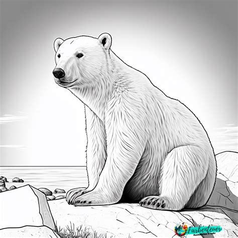 Ausmalbild Eisbär - Kostenlose Vorlagen zum Ausdrucken und Ausmalen