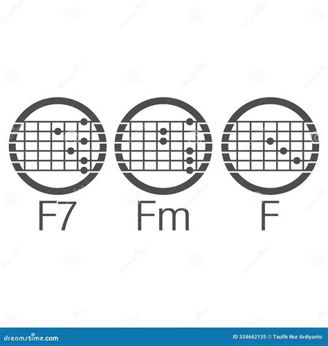 Guitar Chord Icon Design Stock Vector Illustration Of Minor 334662135