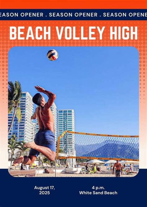 Free Printable Customizable Volleyball Poster Templates Canva