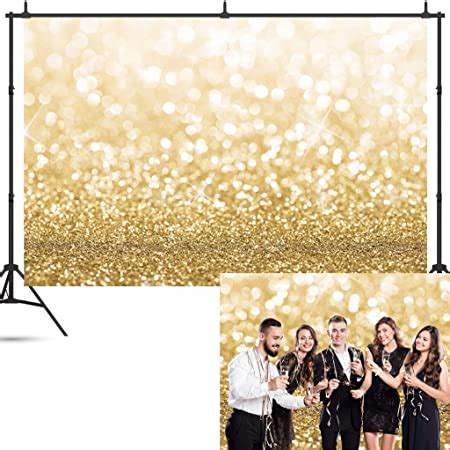 Amazon LYWYGG 7x5FT Vinyl Photography Backdrop Golden Particles