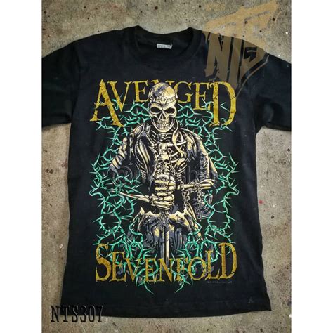 เสื้อยืดผ้าฝ้ายพรีเมี่ยม 307 A7x Avenged Sevenfold เสิ้อยืดดำ เสื้อยืดชาวร็อค เสื้อวง New Type