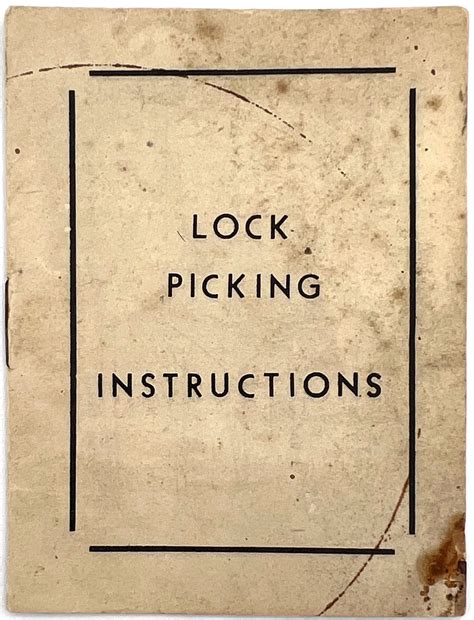 Lock Picking Instructions