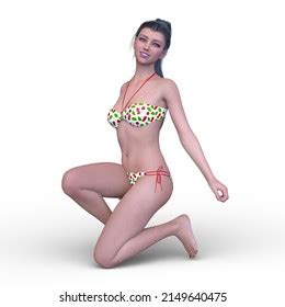 3d Rendering Woman Bikini Stock Illustration 2149640475 Shutterstock