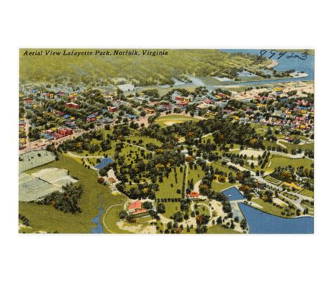 Aerial View Illustration Of Lafayette Park Ca 19301945 Rnorfolk