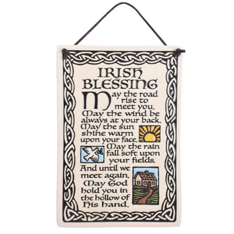 Irish Blessing Ceramic Quote Wall Plaque