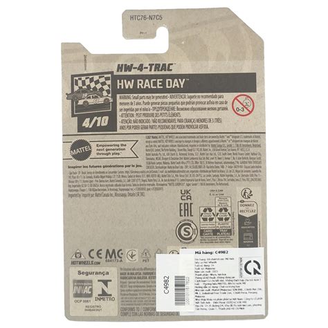 Đồ Chơi Mô Hình Siêu Xe Hot Wheels C4982 101 250 HW 4 Trac FAHASA