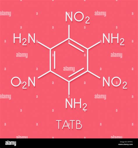 Triaminotrinitrobenzene Tatb Explosive Molecule Skeletal Formula