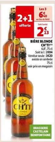 Promo Bière Blonde Ch ti chez Auchan iCatalogue fr