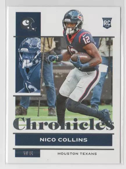 Panini Chronicles Football Nico Collins Nfl Rookie Rc Texans