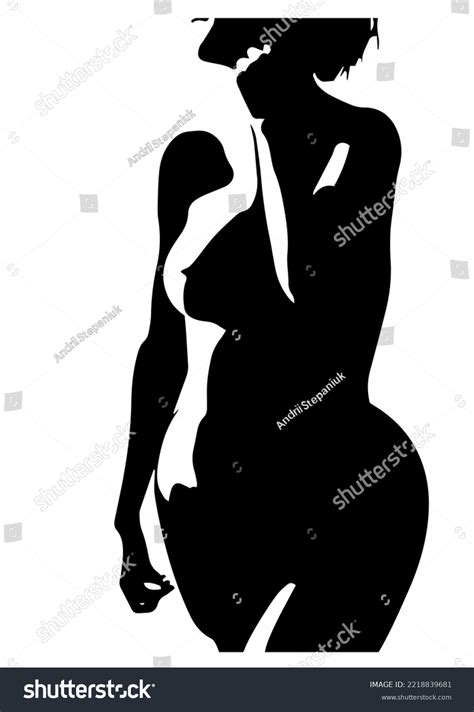 Stylized Vector Illustrations Beautiful Naked Female Stock Vector Royalty Free