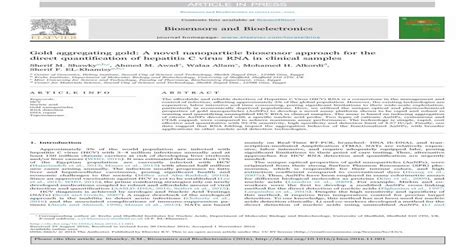 (PDF) Biosensors and Bioelectronics - CORE · PDF fileContents lists ...