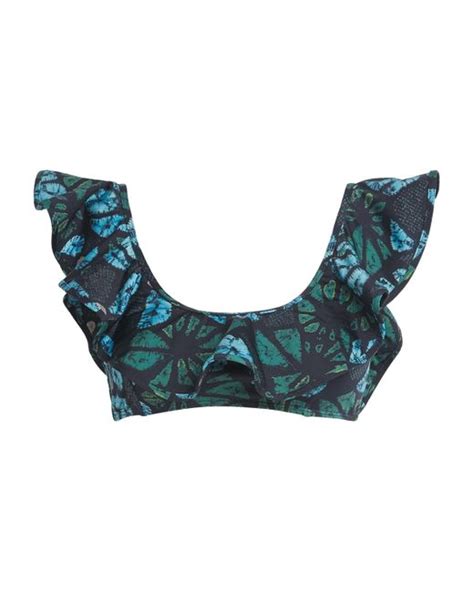 Ulla Johnson Floral Azores Bikini Top In Blue Lyst