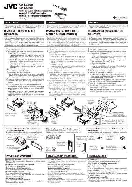 KD-LX30R KD-LX10R Handleiding voor installatie/aansluiting ... - Jvc