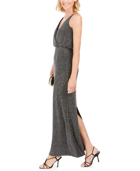 Vince Camuto Metallic Knit Gown Macys