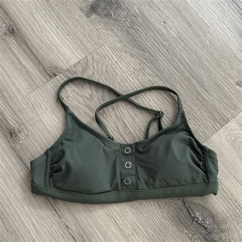 Green Bikini Top Size Small Adjustable Depop
