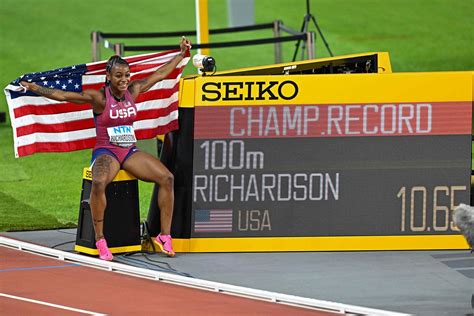 Sha'Carri Richardson Wins 100-Meter Gold at the World Championships
