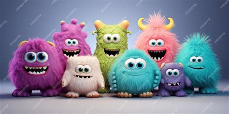 premium photo colorful monsters   colors  styles