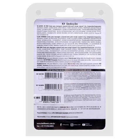 Kit Sedução Funcional Sensual Hot Flowers Gall