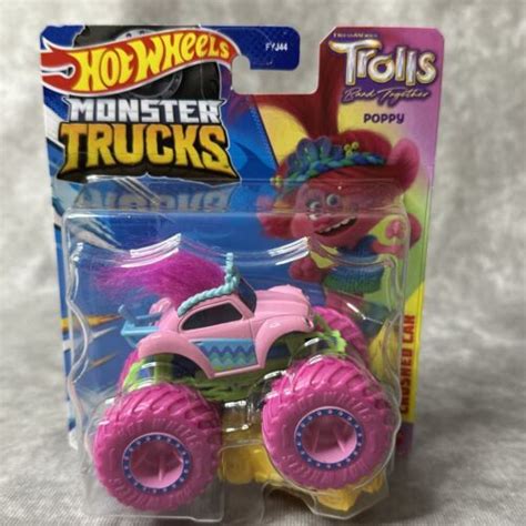Hot Wheels Monster Trucks Poppy Trolls Band Together New Contemporary Manufacture
