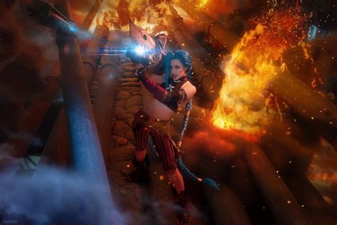 Модель сделала аутентичный косплей на Джинкс из сериала «Аркейн» | Канобу