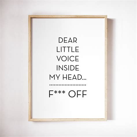 Inspirational Quotes Fuck Off Scandinavian Poster Motivational