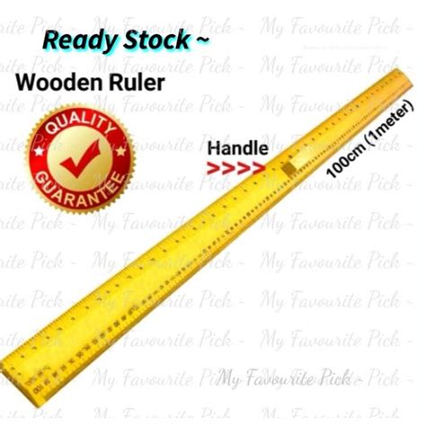 wood ruler cm  meter  handle pembaris kayu cikgu sekolah