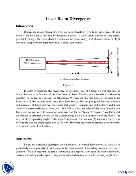 Experiment To Study Divergence Of Laser Beam, 49% OFF