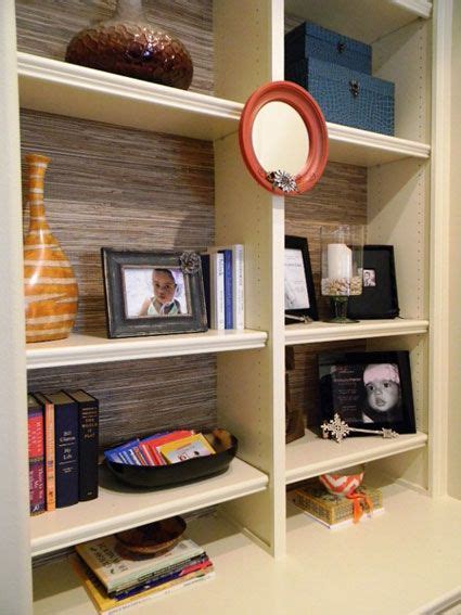 Bookcase Back Panel Ideas Use Grasscloth On The Back Panel To Bring Texture And Interest To A