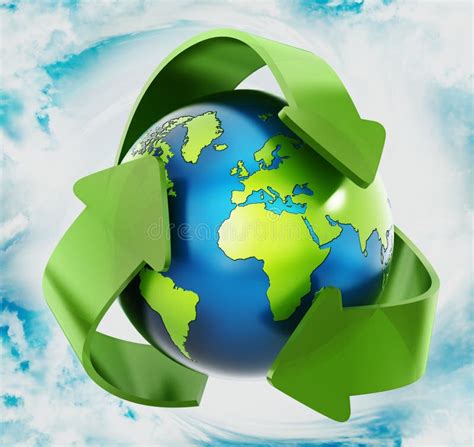 Earth In Recycle Symbol Stock Illustration Illustration Of Land 41678921