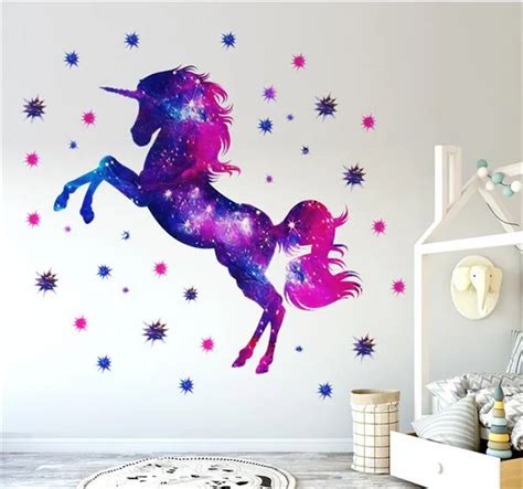 Cartoon Unicorn Kreatywna Ciana Naklejka Mural Artystyczny Sypialnia