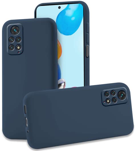 etui matowe do xiaomi redmi note 11 11s granatowe szkło