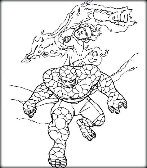 Fantastic Four Coloring Pages At Getdrawings Free Download