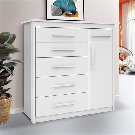 Cômoda Branca Com Sapateira - Cômoda Branca 6 Gavetas Com Sapateira Elegance 2089 Branco Batrol ...