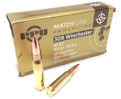 Ppu 308 Match 168gr Hp Bt Match Ammo Countryman Of Derby