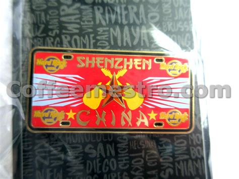 Hard Rock Cafe Shenzhen China License Plate Pin Coffeemestro