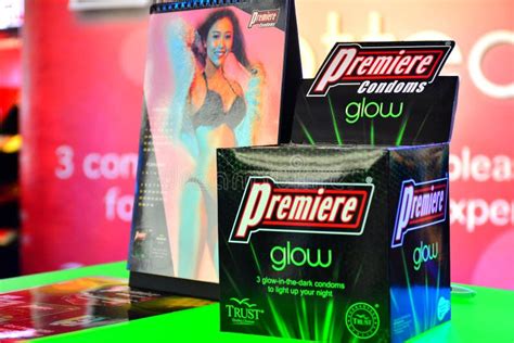 Premier Condom Product Display At Hot Import Nights Car Show In Pasig Philippines Editorial