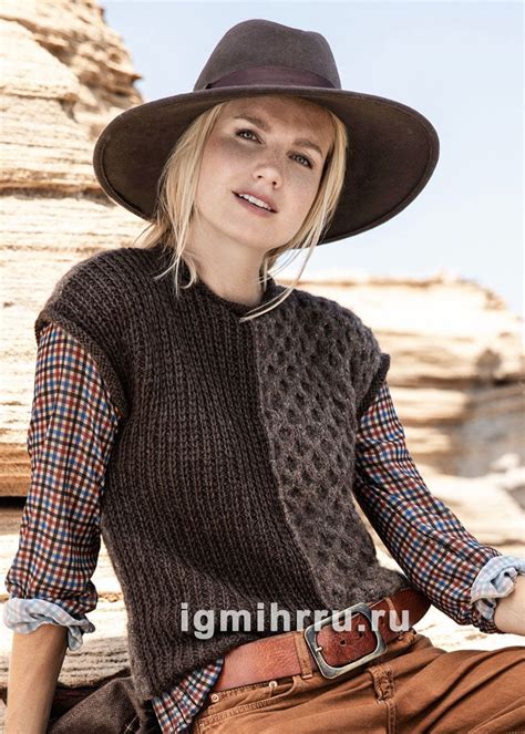 ДВУХЦВЕТНАЯ БЕЗРУКАВКА ИЗ ДВУХ ПОЛОВИНОК | Pullunder stricken ...