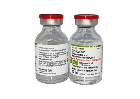 Xylocaine Lidocaine HCl Epinephrine 1 1 100 000 Injection MDV 20