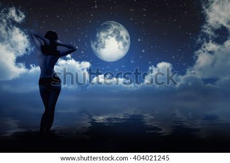 Naked Girl On Sea Beach Looking Stock Photo Royalty Free 404021245