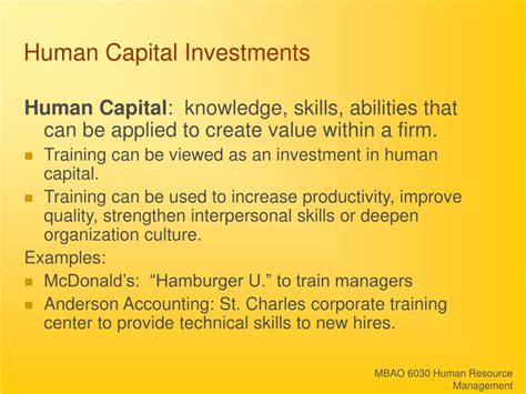 human capital investments powerpoint