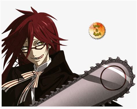 Grell - Black Butler Grell Sutcliff Cosplay Red Glasses Costume PNG ...