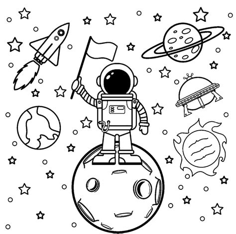 Dibujos Para Colorear Astronauta Dibujos Para Colorear