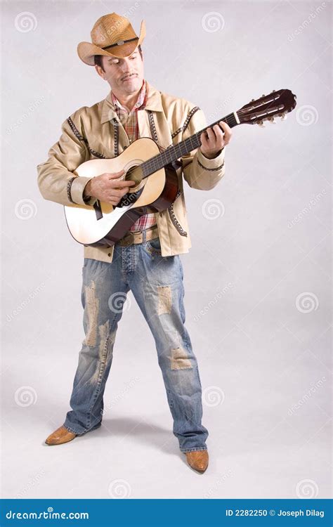 Cowboy In The Guitar Stock Photo Image Of Happy Solo 2282250