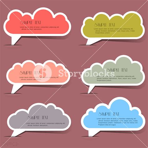 Clouds Bubbles For Speech Royalty Free Stock Image Storyblocks